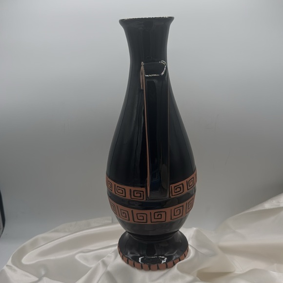 Frankoma V-13 Black Terra Cotta Handle Vase Signed Joniece Frank #872 - Picture 4 of 7